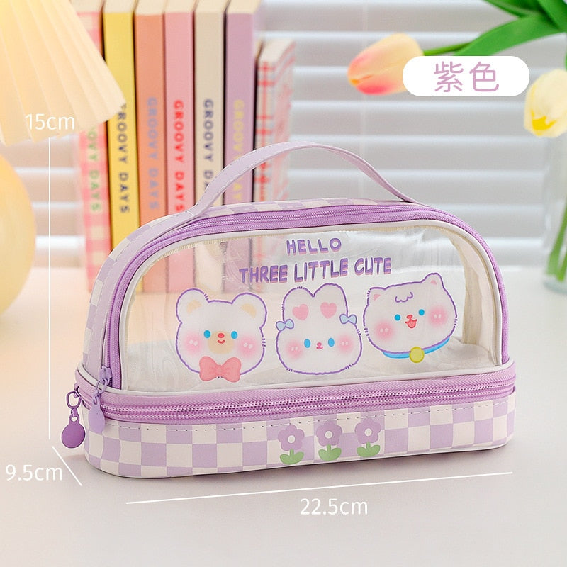 Estuche Transparente de Doble Capa