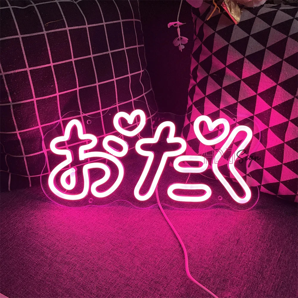 Letrero luminoso de neón "Otaku"