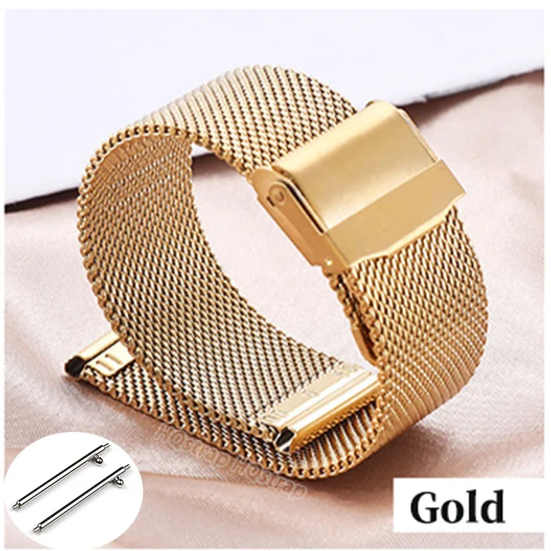 Quick Release Milanese Strap 18mm 20mm 22mm 12mm 14mm 16mm 17mm 19mm 21mm 24mm Universal Bracelet 0.6mesh Stainless Steel