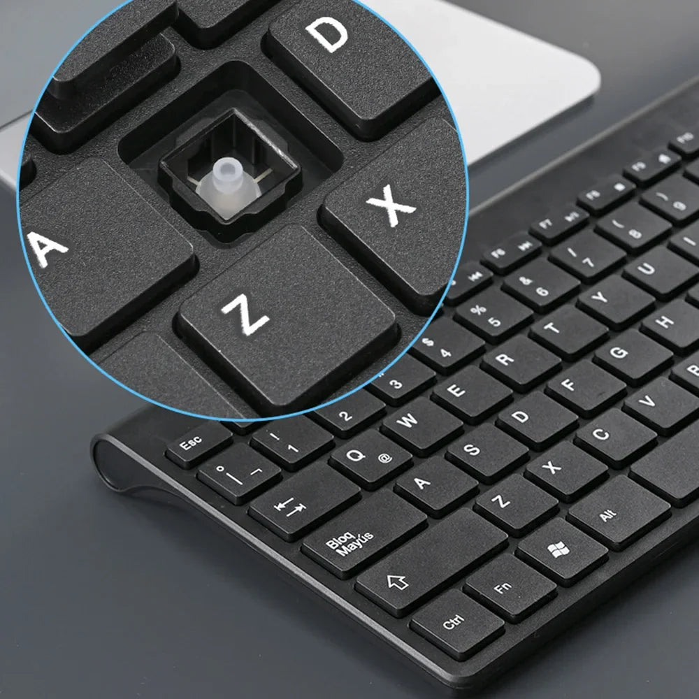 New Spanish Keyboard Wireless Mouse For Game PC Player TV Spanish Keyboard and Mouse Set 78Keys Gaming Keyboard Dropshipping