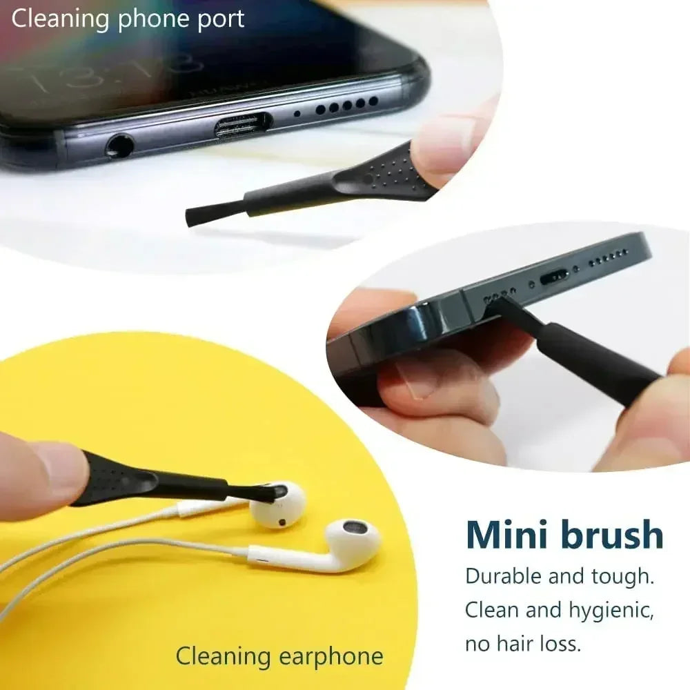 10/1Pcs Cell Phone Charging Port Dust Plug with Cleaning Brush for iPhone 15 Pro Max Plus Samsung Xiaomi iOS Type C Cleaner Set