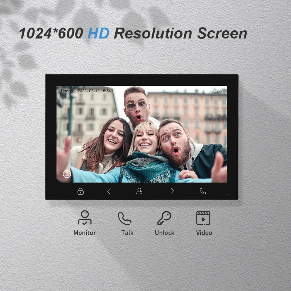 10 Inch IPS Screen Tuya APP 4wire WIFI Video Door Phone Intercom