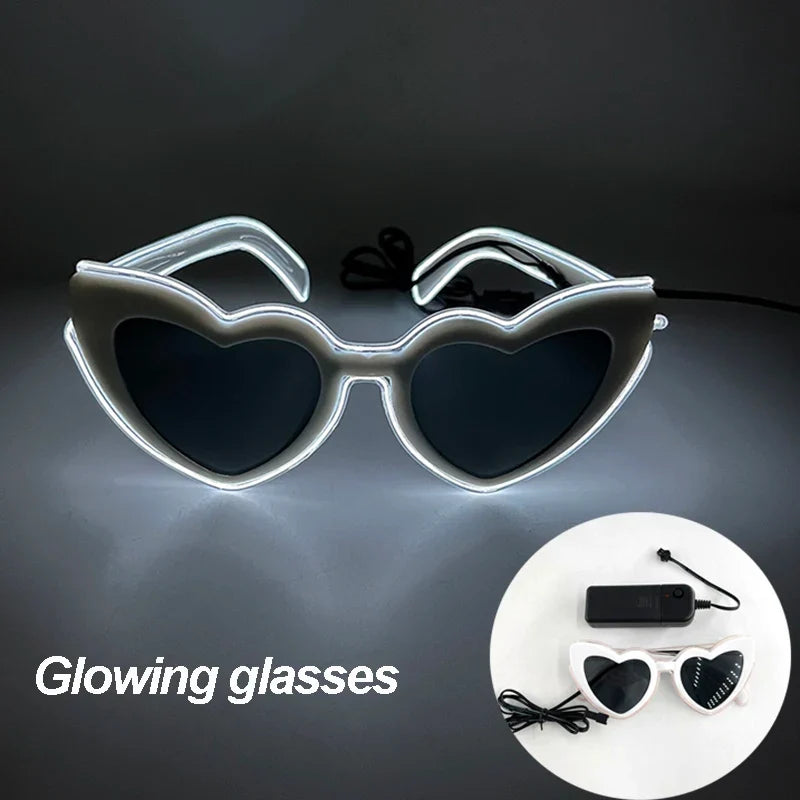 New Cool Cyberpunk Style Glasses Glowing Party Decor Luminous LED Sunglasses Lighting Up Bar Rave Music Dancing Party