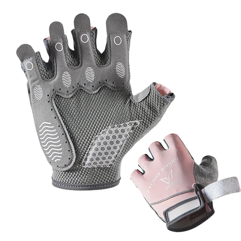 Veidoorn Men's Women's Workout Gloves for Gym Weight Lifting Non-Slip Palm with Padding Breathable Towel Finger for Sweat Wipe