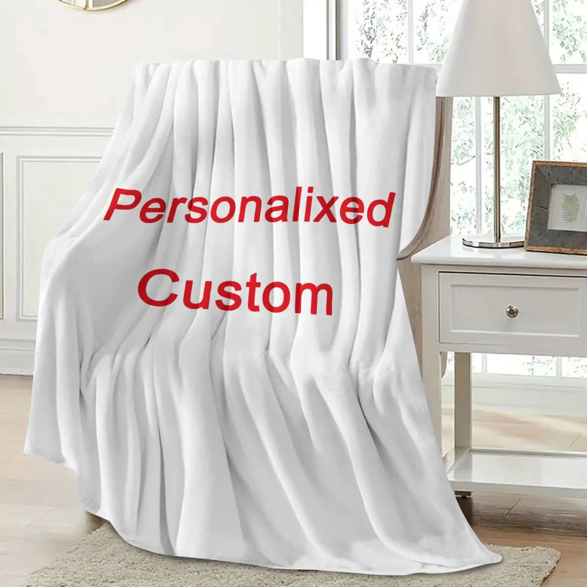 1 Piece of Custom Personalized Blanket with Image Upload DIY Flannel