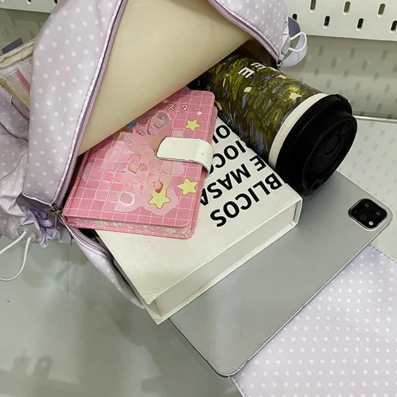 Kawaii Polka Dot Backpack