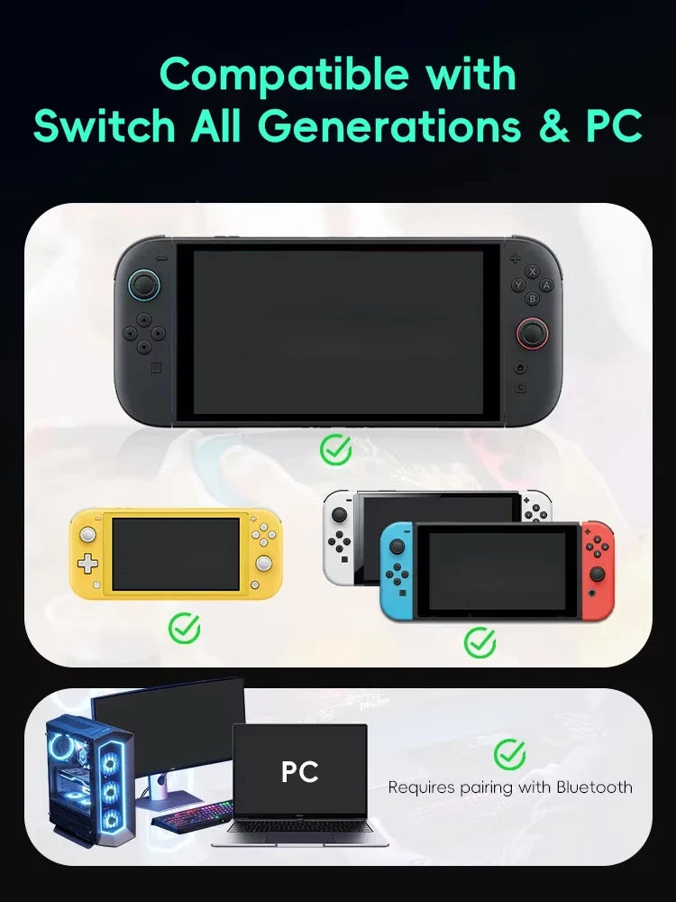 DATA FROG Wireless Game Controller for Switch / OLED / Lite / Switch 2 Console Programmable Joystick Gamepad for PC
