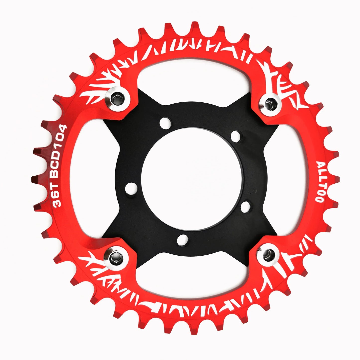 ALLTOO Bike Part Bicycle Crankset Bafang 104BCD Motor Aluminum Alloy Chainring Mid Drive Adapter For Electric E-bike 32T-52T