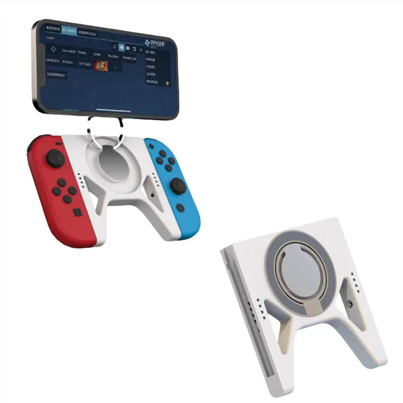 Game Console  For JoyCon Mobile Phone Stand Charging Magnetic Suction Simulator Handle NS Grip Controller Game Console Grip
