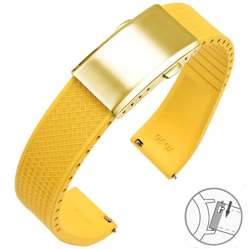 Polar Vantage, Grit X & Ignite FKM Rubber Band with Folding Clasp