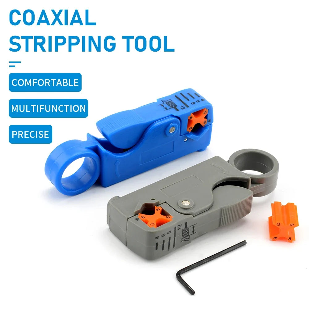 1PCS Ethernet Cable Stripper RJ45 Cat5 Cat6 Network Hand Tool Pliers Line UTP FTP Coax Coaxial Cutter Wire Stripping Tool