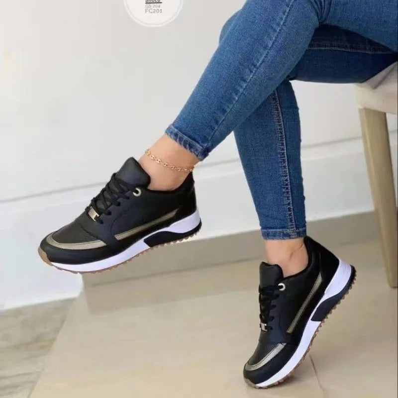 2026 Women's Mesh Sneakers Patchwork Lace Up Flat Shoes for Women Lightweight Female Shoes Classic Versatile