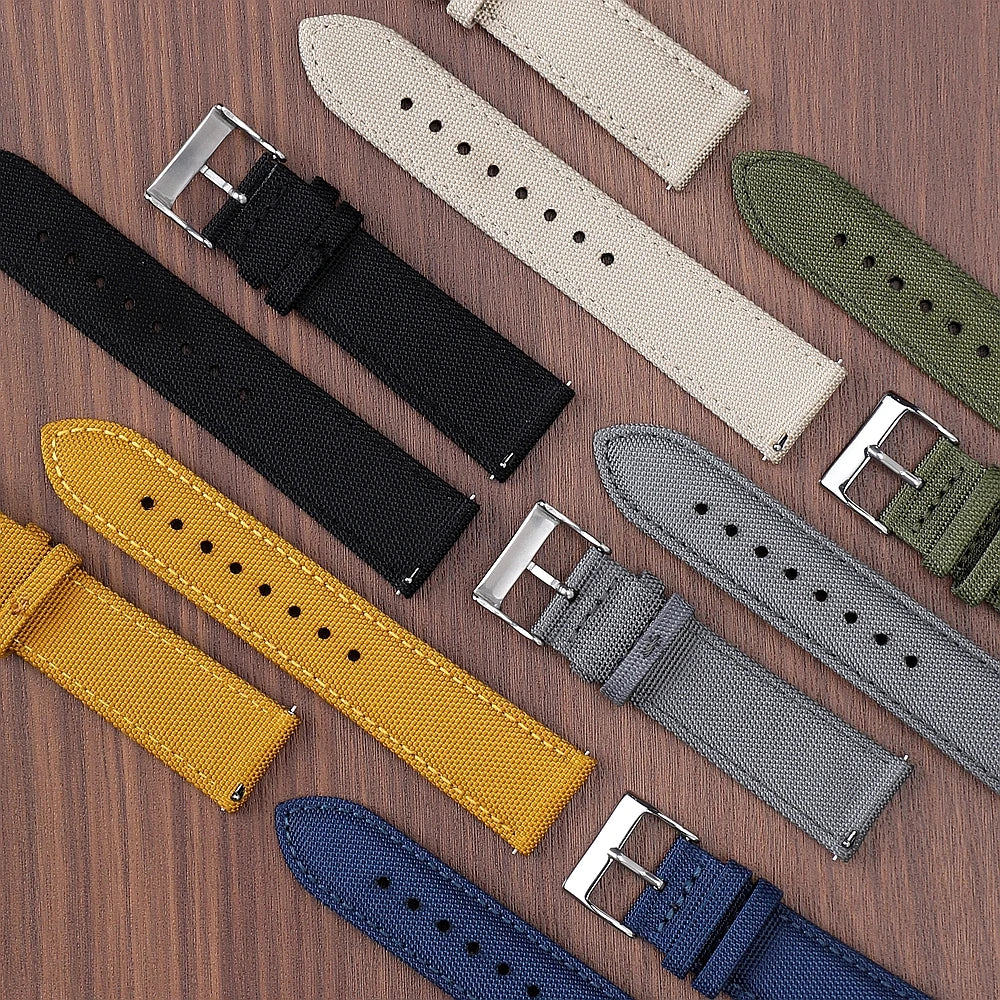 Garmin 18/20/22mm Quick Release Sailcloth Nylon Band with Pin Buckle