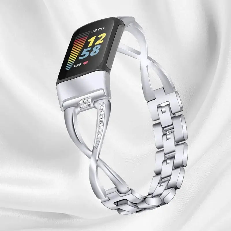 Fitbit Charge 5 & 6 Infinity-Link Stainless Steel Bracelet Band