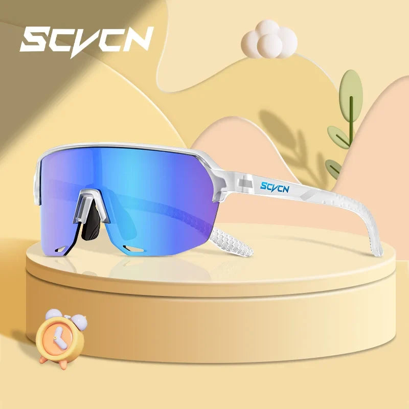 SCVCN Children Cycling Sunglasses Outdoor Road MTB Bike Eyewear Teenager Girls Boy Hiking Running Glasses Sports UV400 Goggles