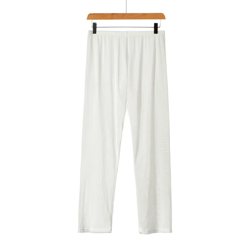 Men's Sleep Bottoms Transparent Mesh Breathable Pajamas for Men Sleepwear Leggings