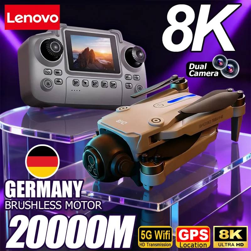 Lenovo D18 Drone 8K Aerial HD Dual-Camera Intelligent Obstacle Avoidance Brushless Power 5G WIFI Screen Remote Control GPS Drone
