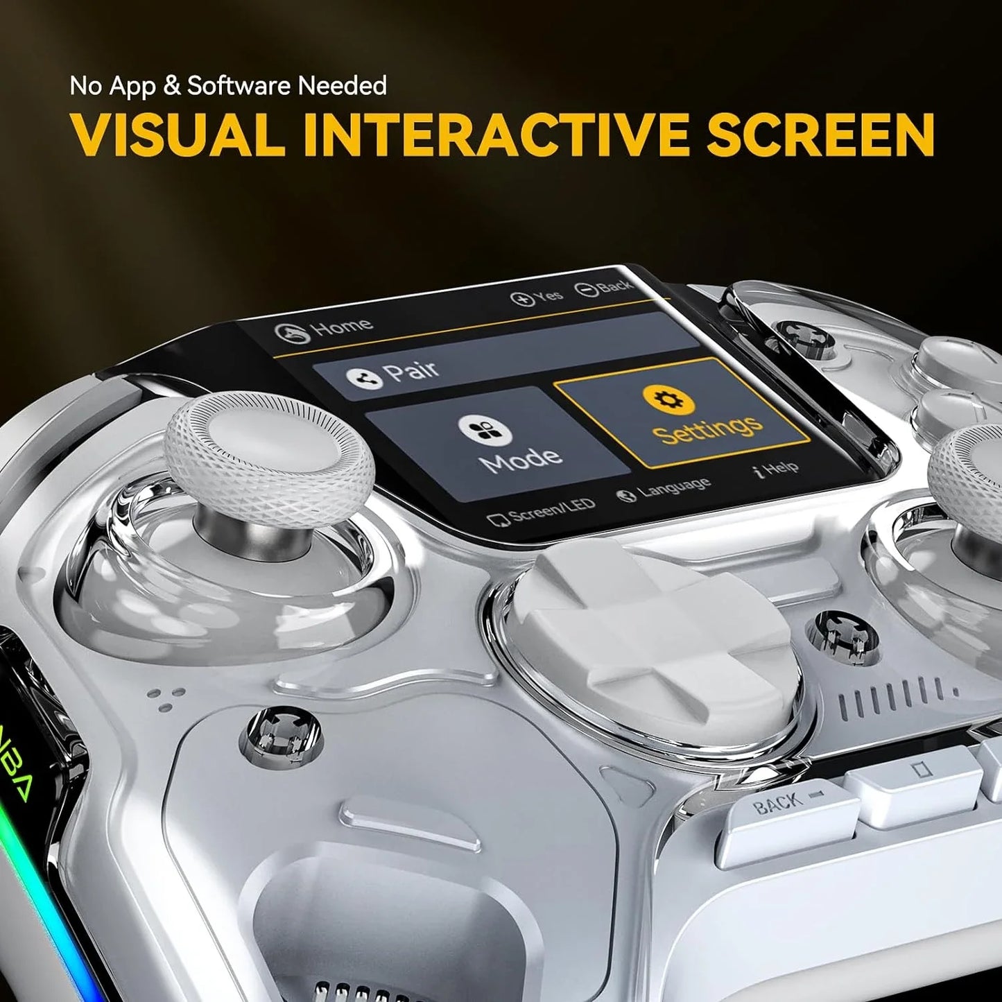 Manba One V2 Wireless Gaming Controller for Switch/PC/iOS/Android Hall Effect Stick RGB Light 1800mAh with Charging Dock