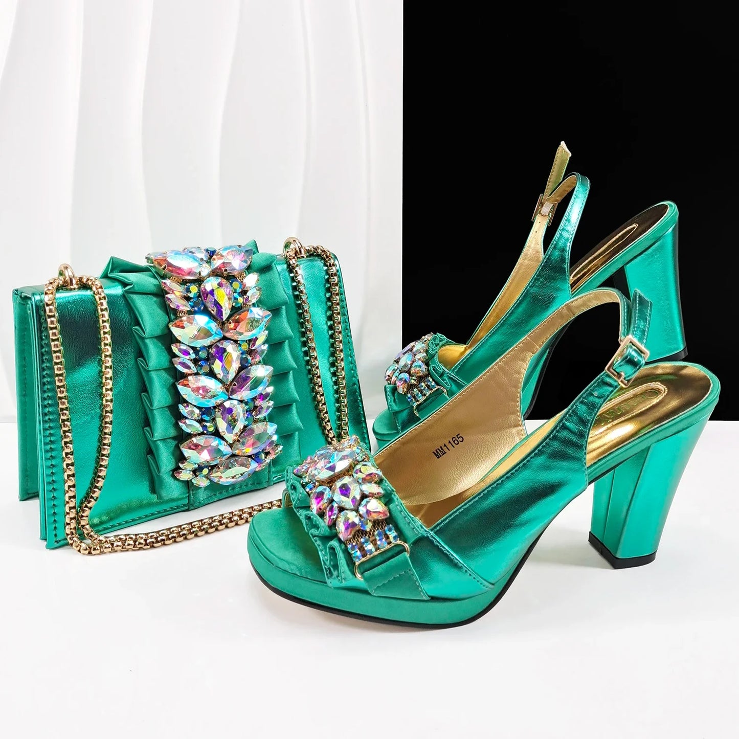 doershow  Lastest Italian Design Fashion Style Ladies Shoes with Matching Bag Set 2025 Nigerian Shoes and Bag Set HFG1-2