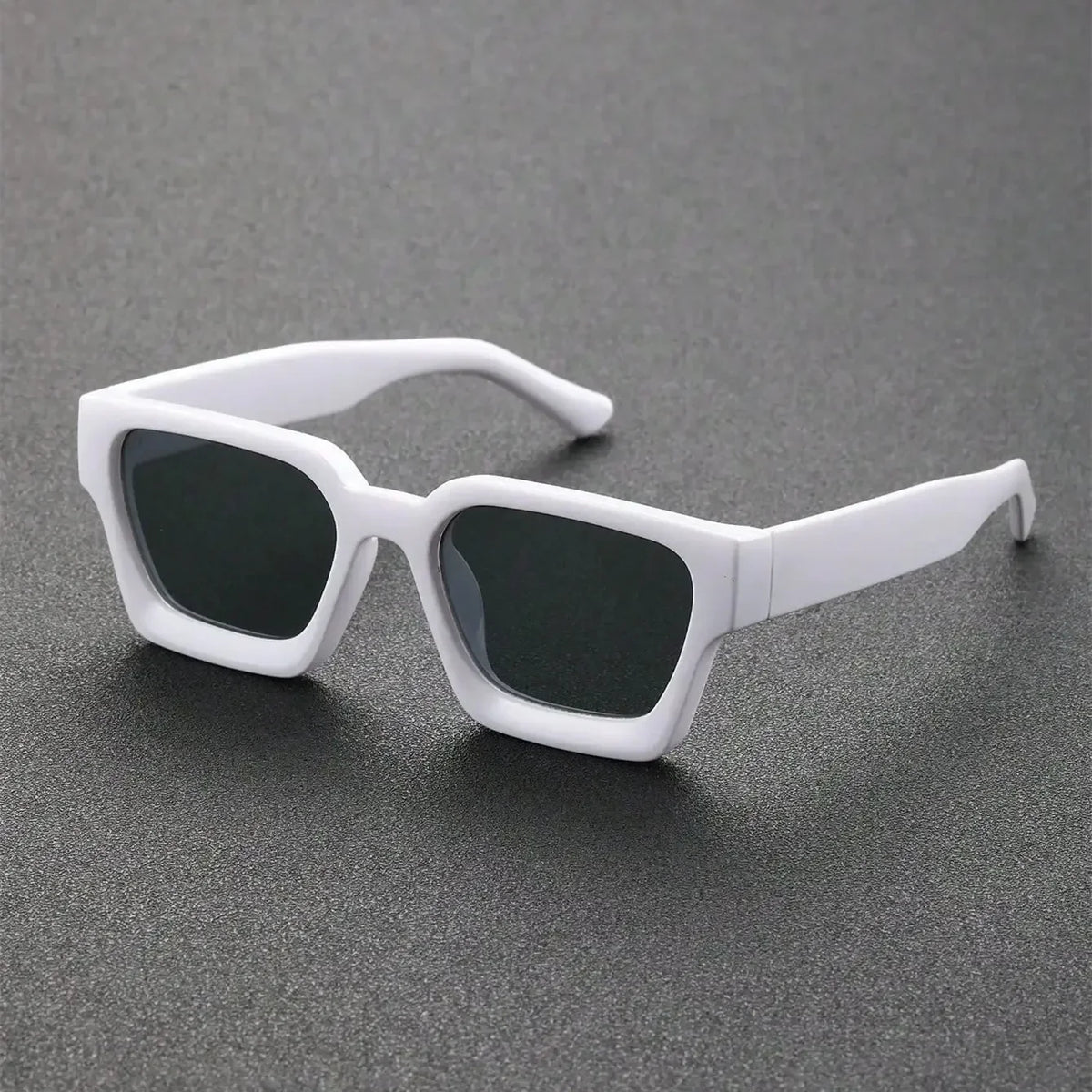 Unisex Plastic Fashion Square Frame Sunglasses For Street Photography And Beach Trips Driving Accessories