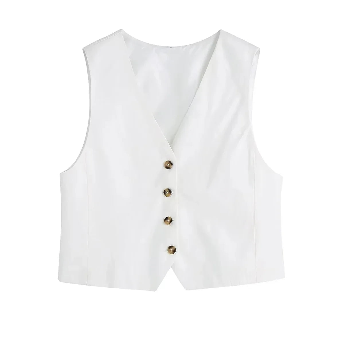 Foridol White Cotton Linen Long Pants Set Sleeveless Vest Pants Suit Office Lay Autumn Summer Wide Leg Casual Fashion Set Outfit