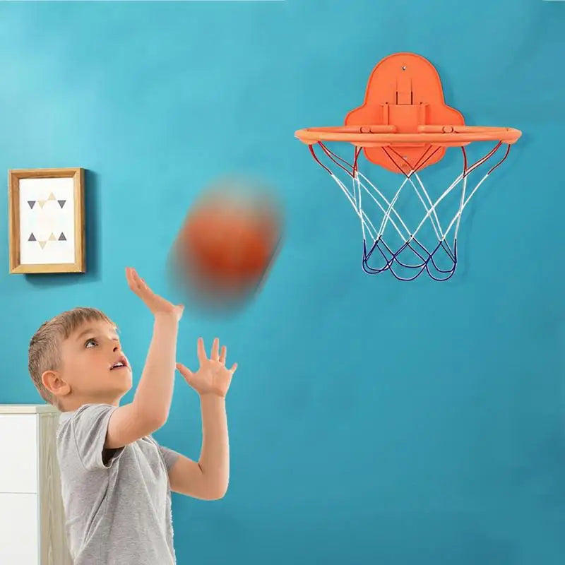 Indoor Basketball Hoop 32cm Dribbling Silent Basketball Training Hoop Noiseless Bouncing Wall-Mounted Toddler Outdoor Toys For