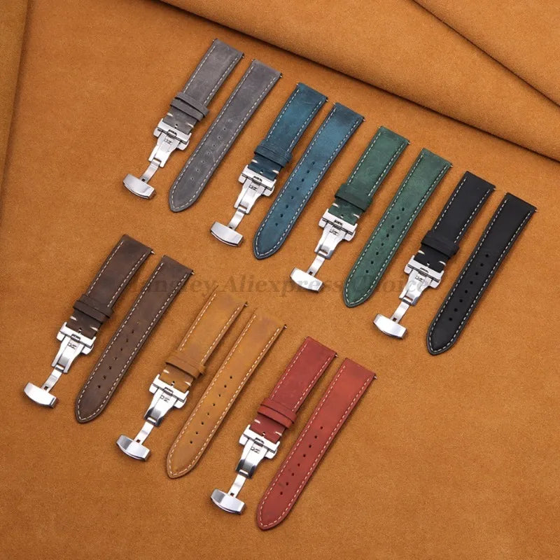 TicWatch Pro 5, Pro 3 & E3 Calfskin Butterfly Clasp Band