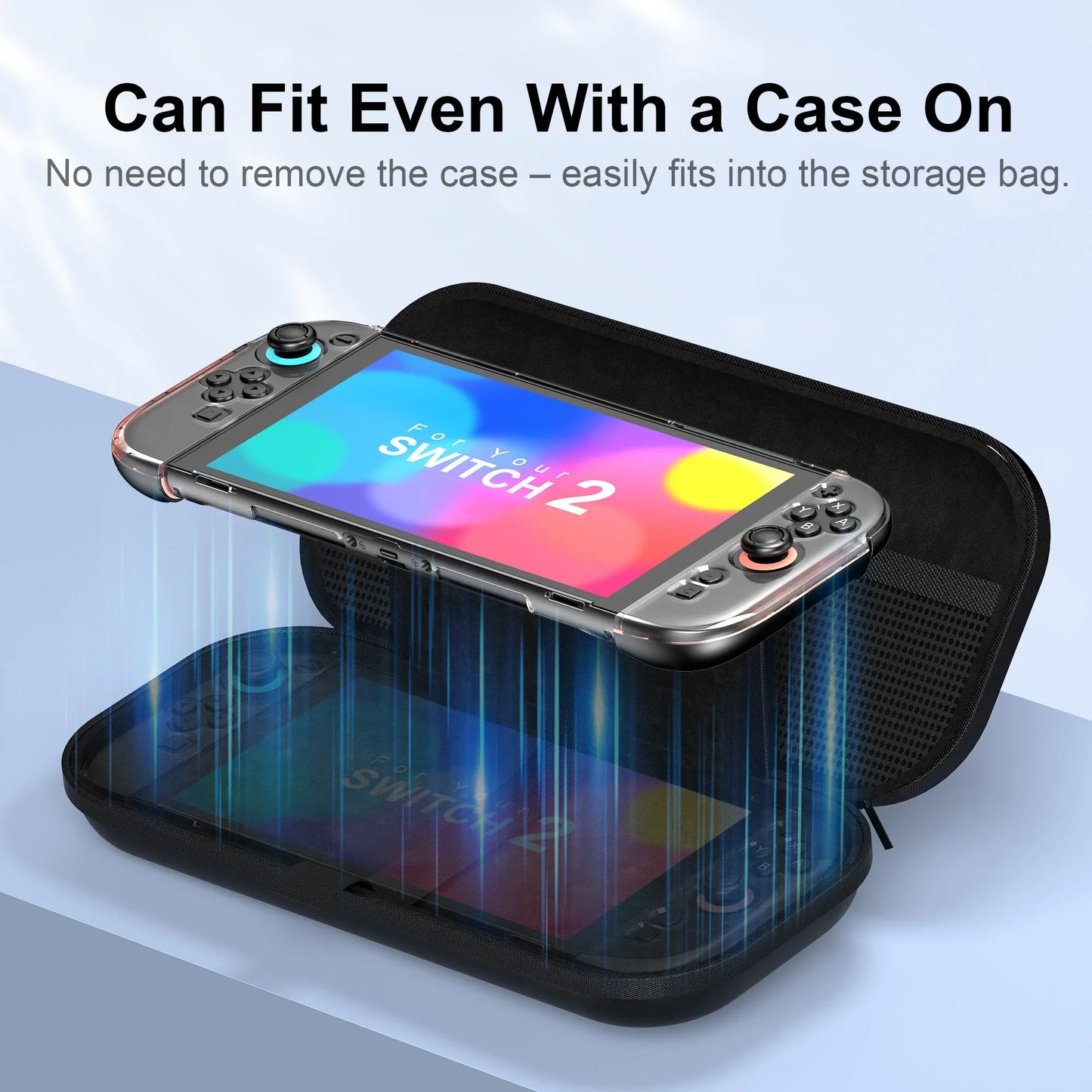 Portable Game controller Storage Bag for Nintnedo Switch 2 Hard Carrying Case Shockproof PU Cover for Switch 2 Game Console
