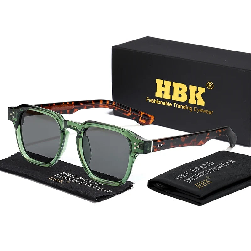 HBK Fashion Punk Sunglasses for Men Classic Square Sun Glasses Outdoor Sports Party Vacation Travel Driving Fishing Eyeglasses