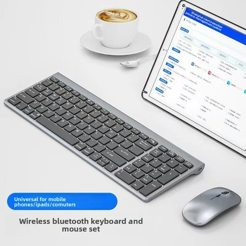 Wireless Bluetooth Dual Mode Keyboard Mouse Set Ultra-Thin Rechargeable Long Battery Life Silent