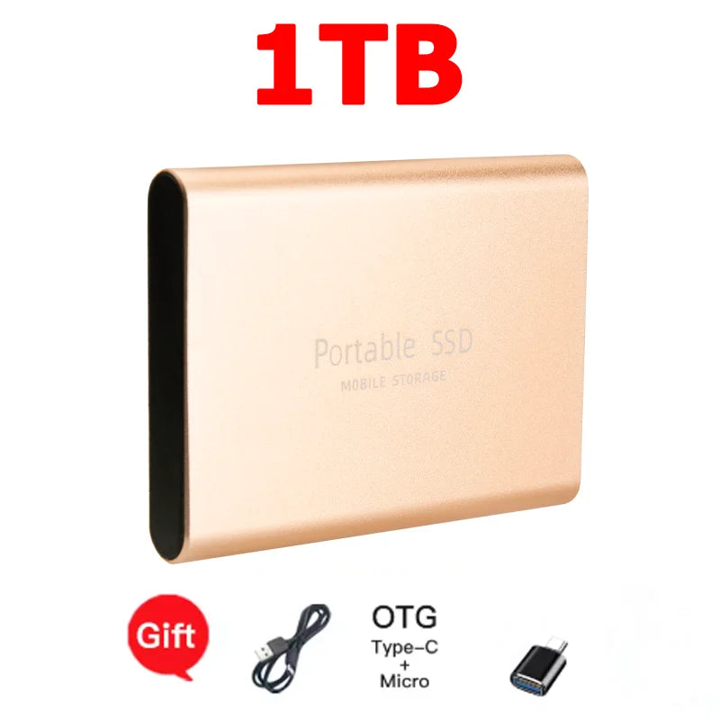 Reliable Slim Storage Device Portable External SSD 1TB 4TB 16TB 128TB High Speed for Notebook Laptop Computer