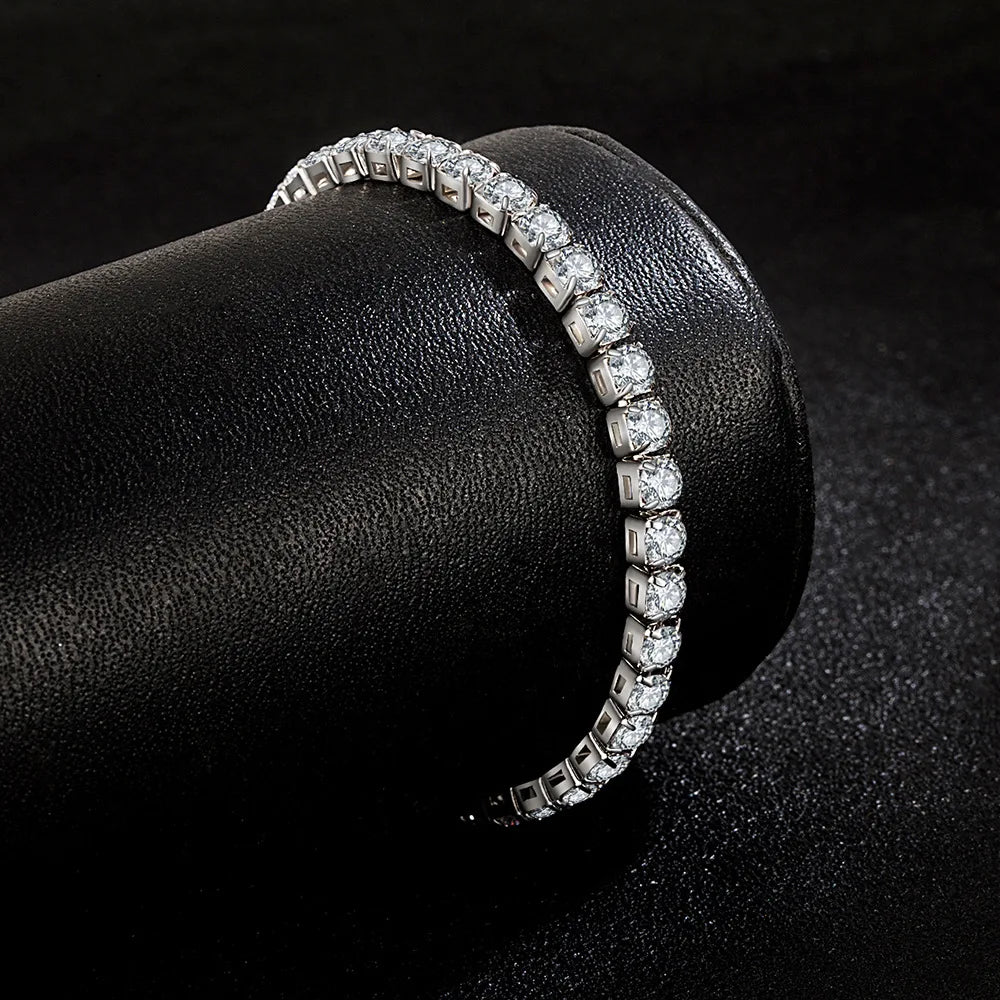 S925 Sterling Silver Zirconia Tennis Ball Bracelet