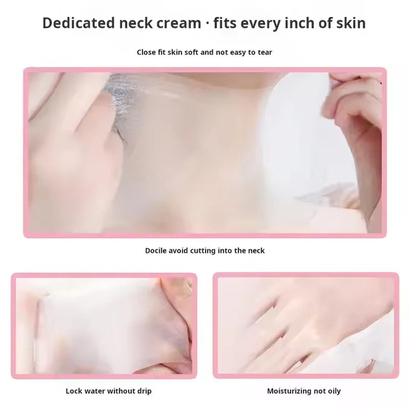 10pcs Goat Milk Neck Mask Collagen Firming Hydrating Crystal Neck Masks Skincare Nourishing Brightening Beauty Necks Skin Care