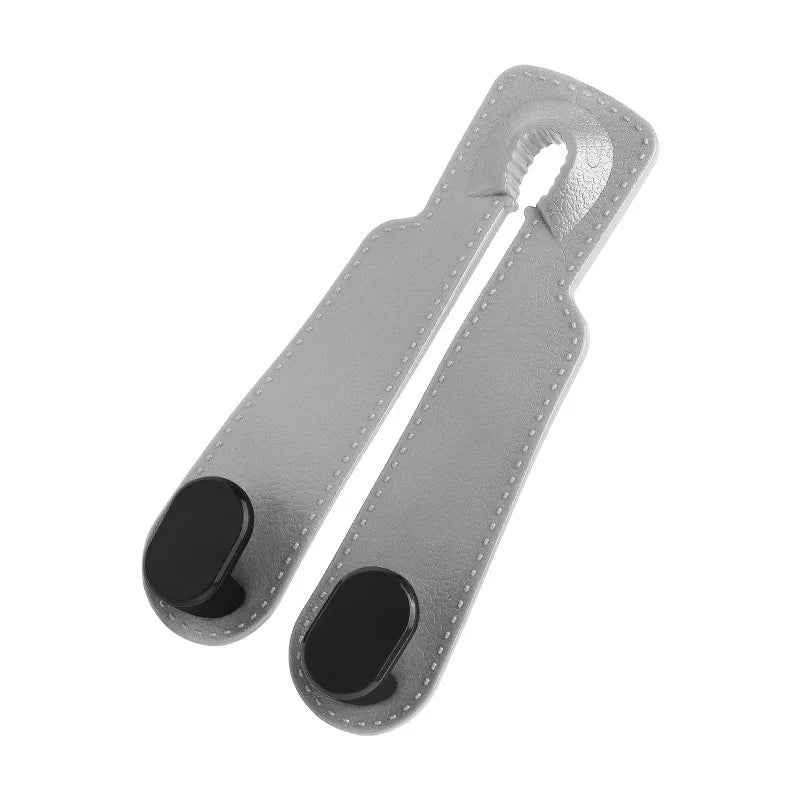 Gancho trasero para asiento de coche de gamuza con doble cabeza, gancho pequeño de almacenamiento trasero, suministros de decoración interior del coche