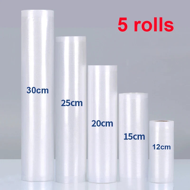 Vacuum Bags 5 Sizes Food Storage Packaging Bags for Vacuum Sealer Bags Food Long Term Preservation Vacuum Sealing Packed Bags