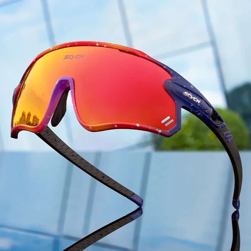 SCVCN New Cycling Glasses UV400 Polarized Bicycle Goggles Man Woman Sports Runing Skiing Riding Sunglasses MTB Bike Eyewear