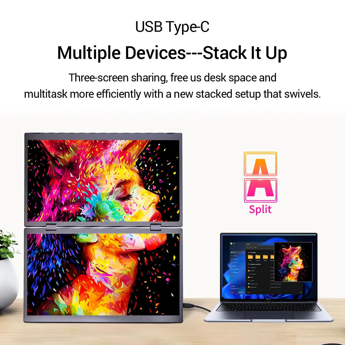 15.6 Inch Portable Monitor Dual Screen 1080p IPS External Second