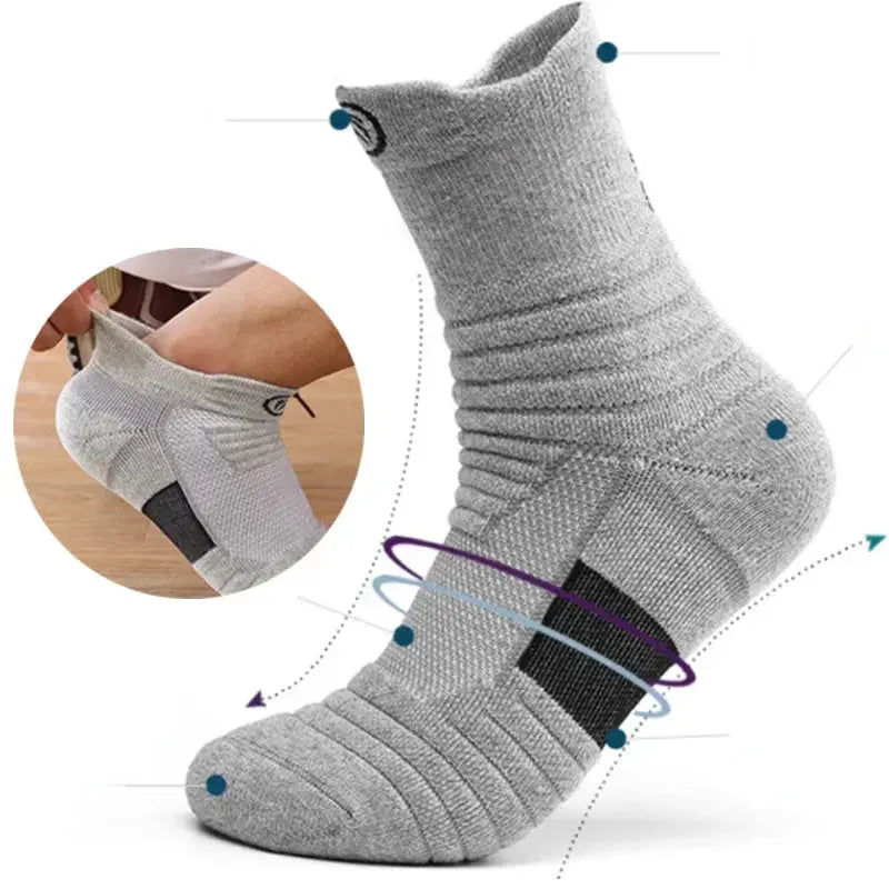 Pack of Men's High Elastic Tube Socks