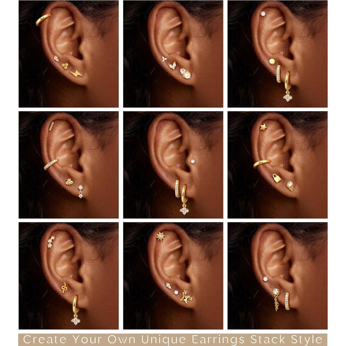 Bobisty Stud Hoop Earrings