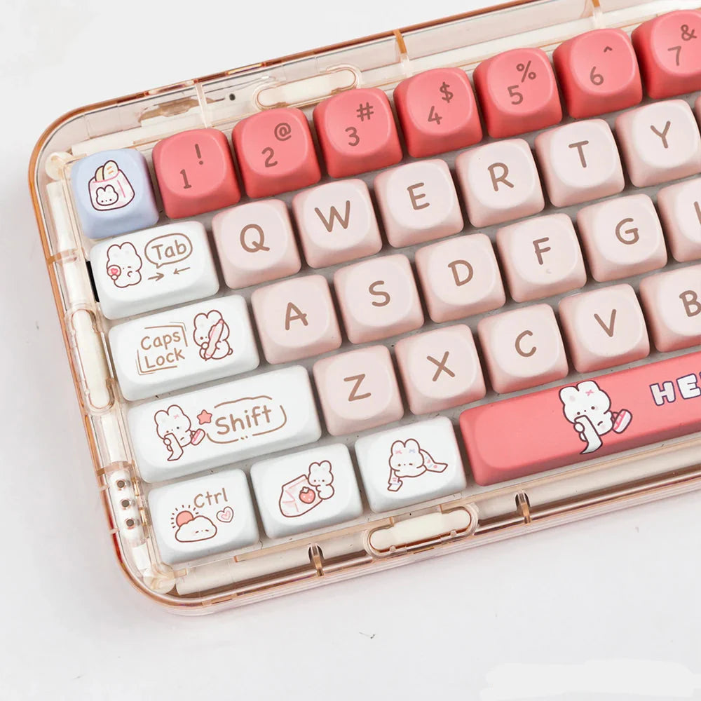 Juego de teclas kawaii Conejitos Snack