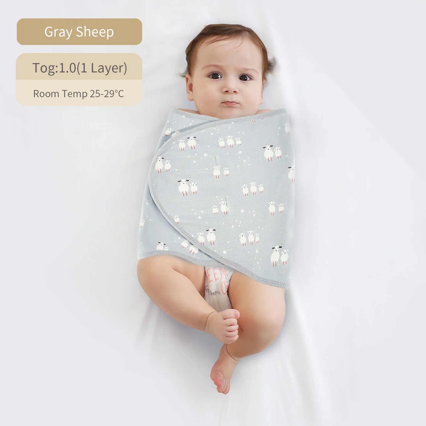 Bilayer Baby Wrap Blanket Newborn Baby Swaddle Tie Anti Startle Jump