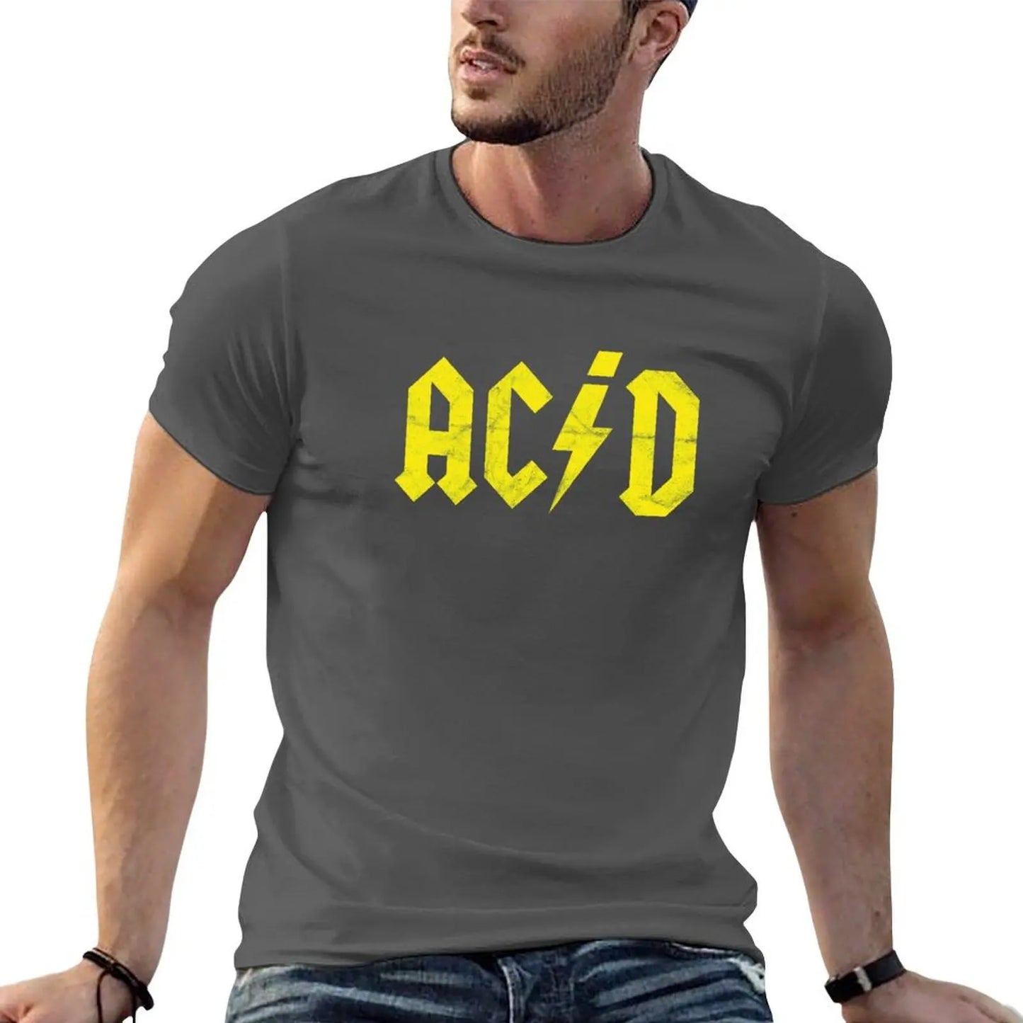 Acid House 90s Retro Techno Rave DJ Producer Vintage T-Shirt Art Pattern Printed Casual Top