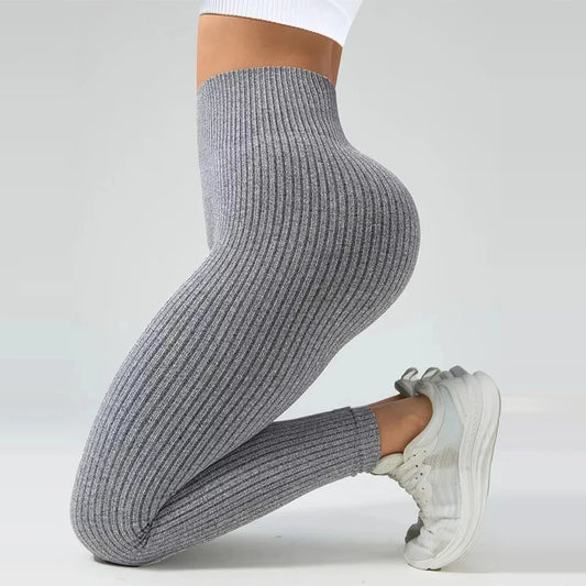 Leggings de yoga sin costuras con control de abdomen