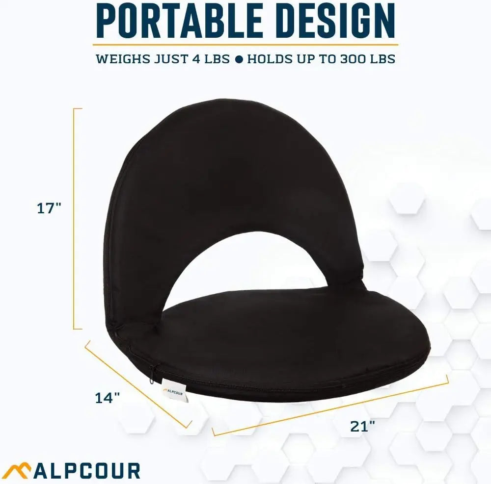 Alpcour Reclining Stadium Seat - Waterproof, 6-Position Comfort