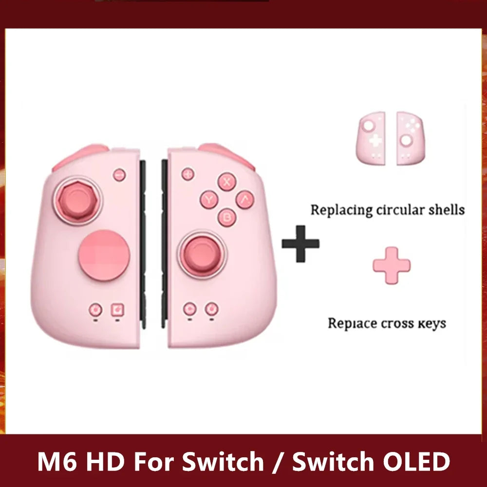 MOBAPAD Gamepad  M6/M6 HD Gemini 2 Game Controller,Joypad with Hall Joystick Left Right Handle Grip Console for Switch NS OLED