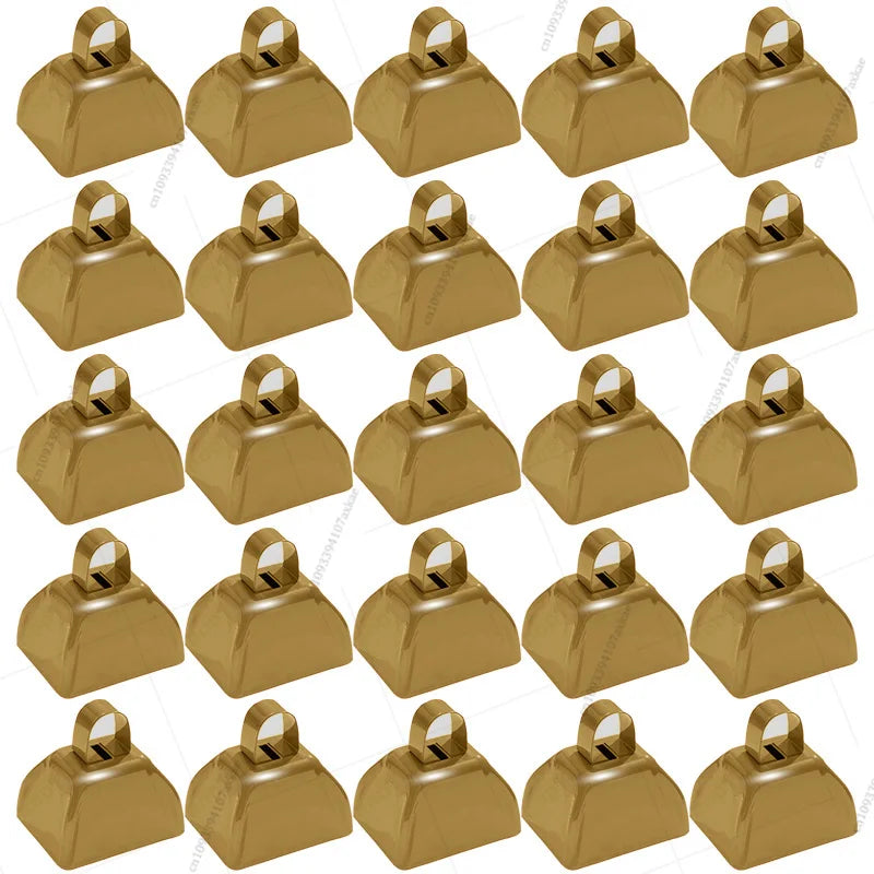 12-100 Pcs Metal Cowbells for Sporting Event 3 Inch Small Noise Makers