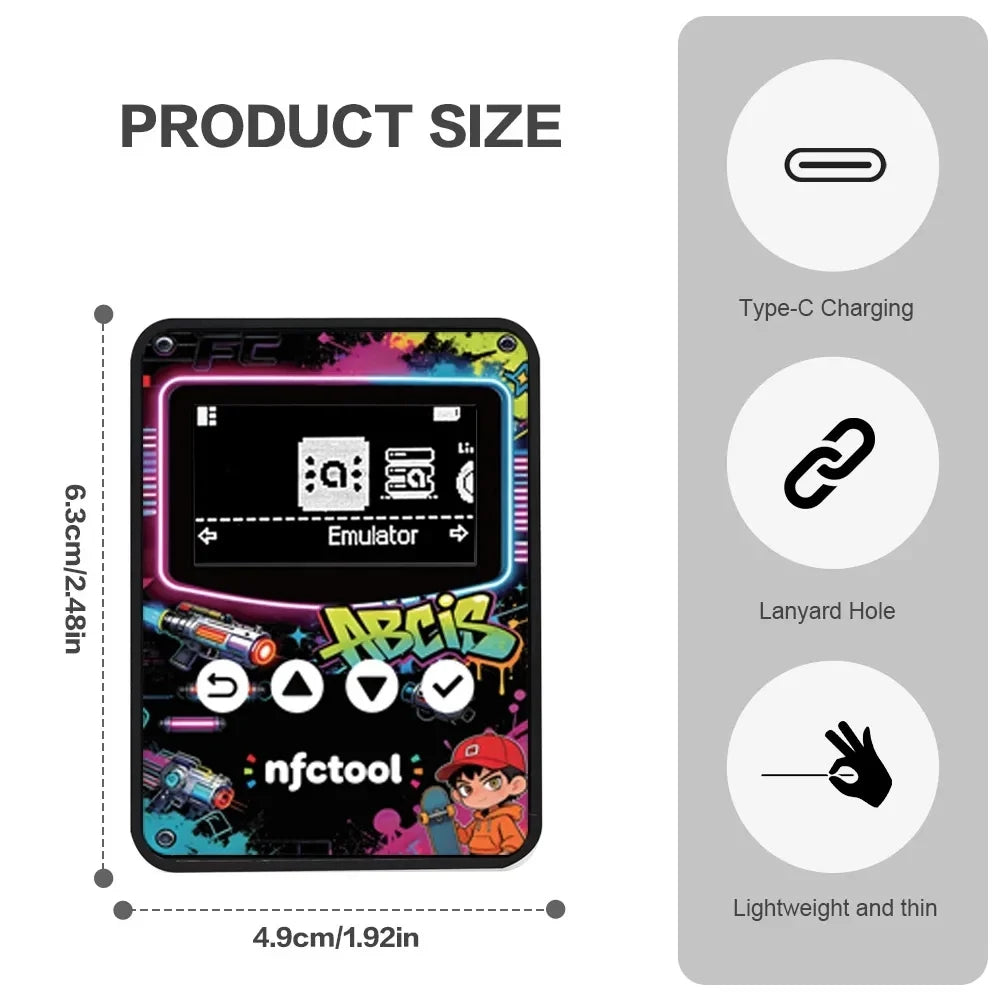 For Amiibo OLED Simulator iNFC Bluetooth Rechargeable Emulator for Switch/Switch 2/Lite OLED 3DS Wii U Wireless Game Accessory