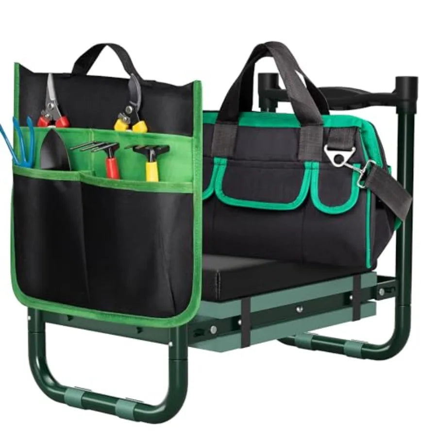 Foldable Garden Kneeler And Seat Bench With Padded Kneeling Surface