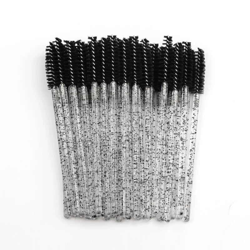 5/50Pcs Black Lashes Brush Cosmetics False Eyelashes Supplies Reusable Makeup Brushes Eyebrow Brush Mascara Wands Make Up Tools