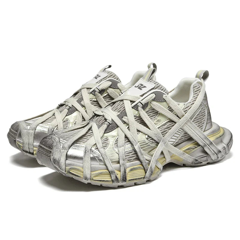 2025 High Quality New Men's Women's Shoes Summer Breathable Running Comfortable Sports Mesh Couple Dad Shoes Male Fashion Shoe
